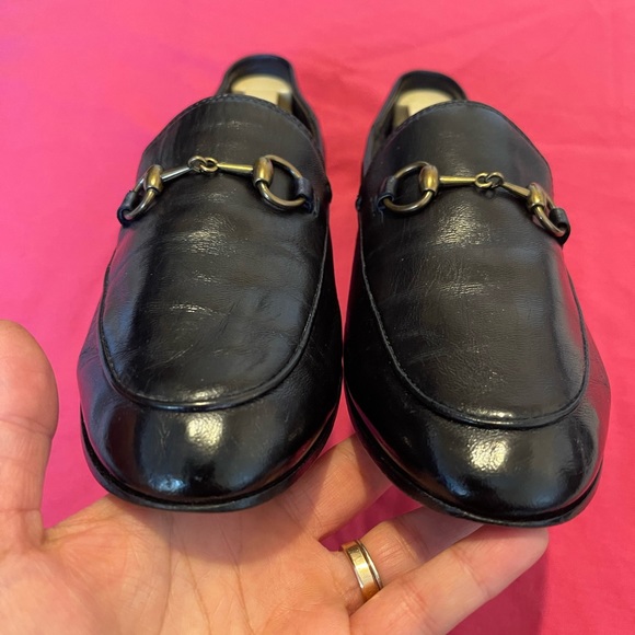 Gucci Women's Brixton Horsebit Convertible Slip-On Loafer Sz  37/7 Black - Picture 11 of 11